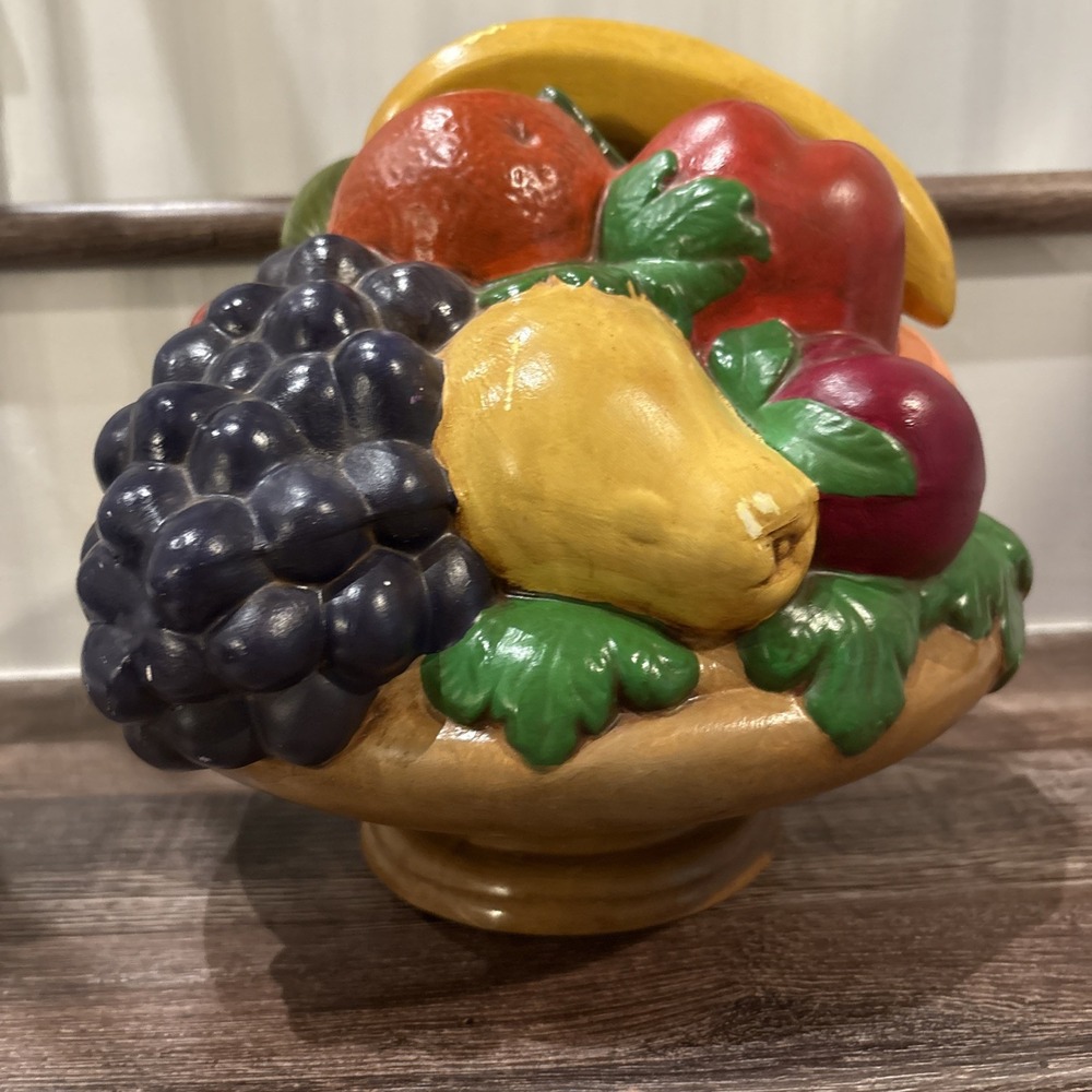 Vintage Hand Painted Ceramic Fruit Bowl